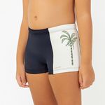 SUNGA COM RECORTE ESTAMPA LOCALIZADA INFANTIL COQUEIRO PRETO