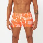 SUNGA BOXER ESTAMPADA ROTA SOLAR LARANJA