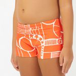 SUNGA BOXER ESTAMPADA INFANTIL ROTA SOLAR LARANJA