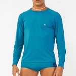 CAMISETA UV CAVA COMUM VERDE PETROLEO