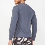 CAMISETA UV RECORTES COM VIVO FRENTE GRAFITE COM PRETO