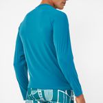 CAMISETA UV RECORTES COM VIVO FRENTE VERDE PETROLEO COM MARINHO