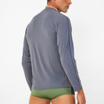 CAMISETA UV RECORTES COM VIVO MANGAS GRAFITE COM PRETO