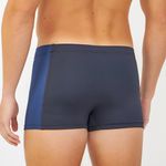 SUNGA BOXER COM RECORTE ORGANICO PRETO COM MARINHO