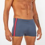 SUNGA BOXER COM LISTRA GRAFITE