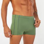SUNGA BOXER COM RECORTE VERDE MILITAR C/ MARINHO