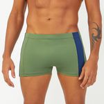 SUNGA BOXER COM RECORTE VERDE MILITAR C/ MARINHO