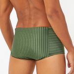SUNGA SLIP COM TEXTURA VERDE MILITAR