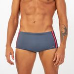 SUNGA SLIP COM LISTRA GRAFITE