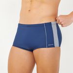 SUNGA SLIP COM RECORTE MARINHO C/ CINZA