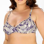 TOP MEIA TAÇA PLUS ESTAMPADO FUNDO DO MAR