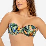 TOP BUSTIE COM BOJO ESTAMPADO CAMALEAO