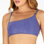 TOP ASSIMETRICO LISO AZUL LUZEIRO