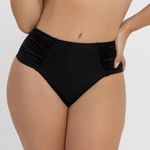 BIQUINI MAX FIO DENTAL DRAPEE LISO ZERO BARRIGA PRETO