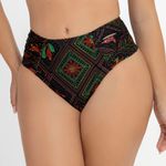 BIQUINI MAX FIO DENTAL DRAPEE ESTAMPADO ZB ARTE POPULAR