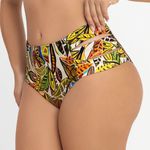 BIQUINI MAX ZERO BARRIGA ESTAMP C/ FAIXAS LATERAIS FLORESTA VERDE