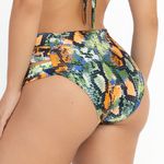 BIQUINI MAX ZERO BARRIGA ESTAMP C/ FAIXAS LATERAIS CAMALEAO