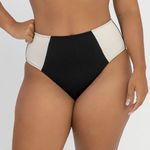 BIQUINI MAX BICOLOR ZERO BARRIGA PRETO COM NATURE