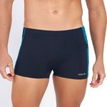 SUNGA BOXER COM ZIPER PRETO COM VERDE PETROLEO