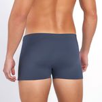 SUNGA BOXER COM RECORTE GRAFITE COM VERDE PETROLEO