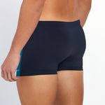 SUNGA BOXER COM RECORTE PRETO COM VERDE PETROLEO