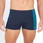 SUNGA BOXER COM RECORTE PRETO COM VERDE PETROLEO