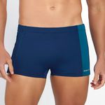 SUNGA BOXER COM RECORTE MARINHO COM VERDE PETROLEO