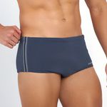 SUNGA SLIP COM LISTRA GRAFITE