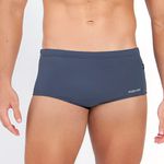 SUNGA SLIP COM ZIPER GRAFITE