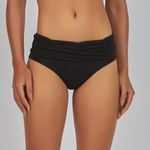 HOT PANT DRAPEE LISO PRETO