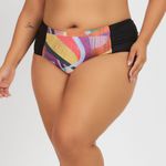 BIQUINI MAX BOMBOM PLUS ESTAMPADO MODERN TEX COM PRETO