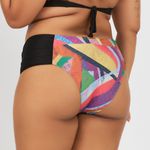 BIQUINI MAX BOMBOM PLUS ESTAMPADO MODERN TEX COM PRETO