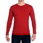 Camiseta Ultra Slim Longa Vermelho - Algodão Egípcio 