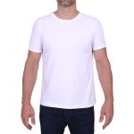 Camiseta Gola Redonda Curta Branca - Algodão Egípcio 