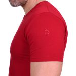 Camiseta Gola V Manga Curta Vermelho - Algodão Egípcio