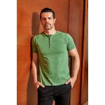 Camisa Raglan Manga Curta Verde Mar - Algodão Egípcio 