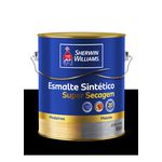 SHERWIN WILLIAMS ESMALTE SINTÉTICO SUPER SECAGEM PRETO 3,6L 