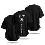 Kit 3 Camisa Oversized Blusa Larga Algodão Top