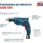 Furadeira Impacto GSB 550 127v Bosch