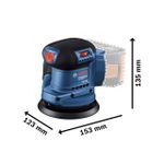 Lixadeira Excêntrica a Bateria 18v GEX 185-Li Sem Bateria Bosch