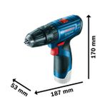 Parafusadeira Furadeira de Impacto 12v GSB 120-LI Com Maleta e Bateria Bosch