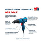 Parafusadeira Furadeira 127V GSR 7-14E 400W Bosch