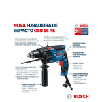 Furadeira De Impacto GSB 16 RE 220V 850W Bosch