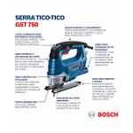 Serra Tico-Tico GST 750 127V Bosch