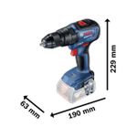 Parafusadeira Furadeira De Impacto 18V GSB 18V-50 Com Maleta Com 1 Bateria Bosch