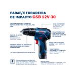 Parafusadeira Furadeira De Impacto 12V 3/8