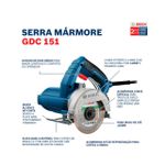 Serra Mármore Titan GDC 151 Com Maleta Bosch