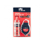 Kit Linha 30cm E Giz Em Po Vermelho Atlas