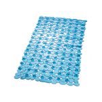 Tapete Banho 70x36cm Plástico Azul Primafer Atlas