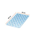 Tapete Banho 48x32cm Plástico Azul Primafer Atlas